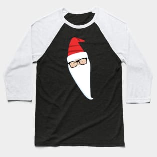 Long Face Santa Wearing Glasses Baseball T-Shirt